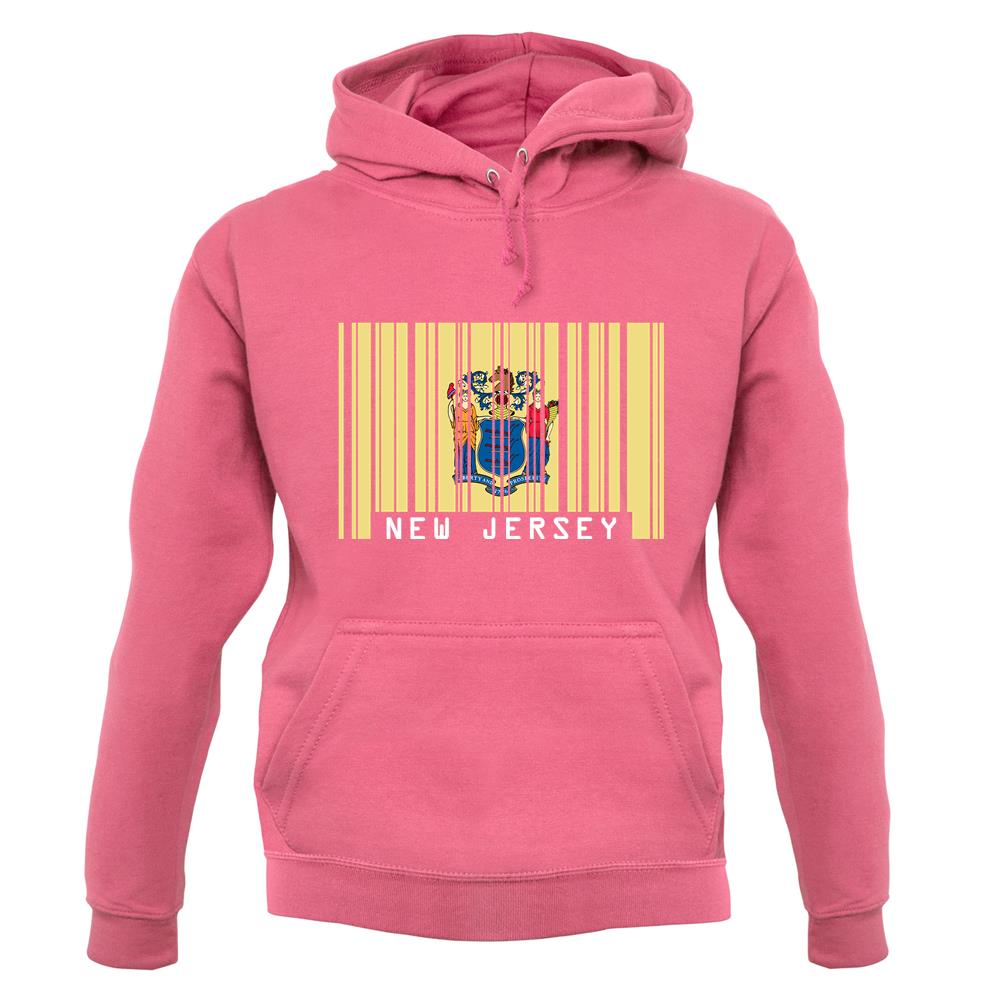 New Jersey  Barcode Style Flag unisex hoodie New Jersey  Barcode Style Flag unisex hoodie