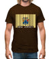 New Jersey  Barcode Style Flag Mens T-Shirt New Jersey  Barcode Style Flag Mens T-Shirt