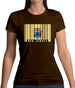 New Jersey  Barcode Style Flag Womens T-Shirt New Jersey  Barcode Style Flag Womens T-Shirt