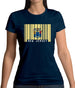 New Jersey  Barcode Style Flag Womens T-Shirt New Jersey  Barcode Style Flag Womens T-Shirt