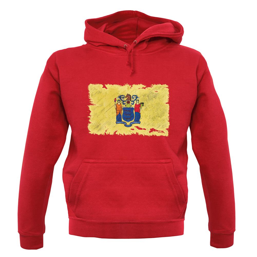 New Jersey Grunge Style Flag unisex hoodie New Jersey Grunge Style Flag unisex hoodie