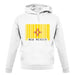 New Mexico  Barcode Style Flag unisex hoodie New Mexico  Barcode Style Flag unisex hoodie