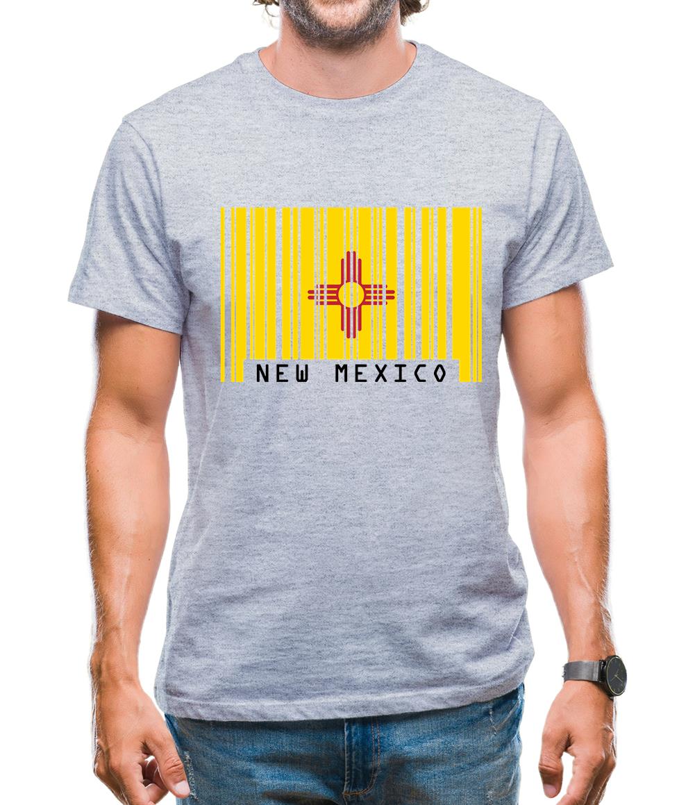 New Mexico  Barcode Style Flag Mens T-Shirt