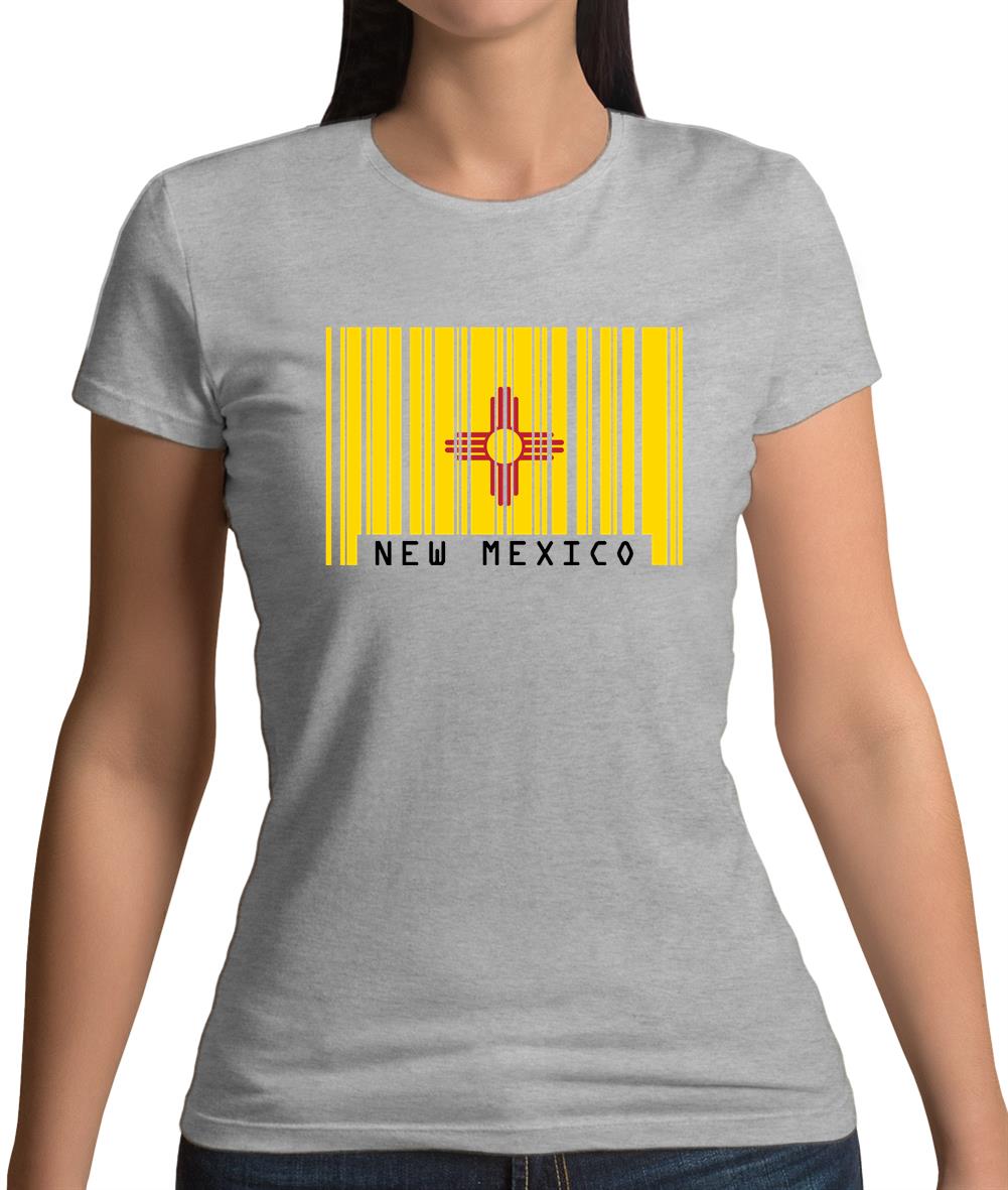 New Mexico Barcode Style Flag Womens T-Shirt New Mexico Barcode Style Flag Womens T-Shirt