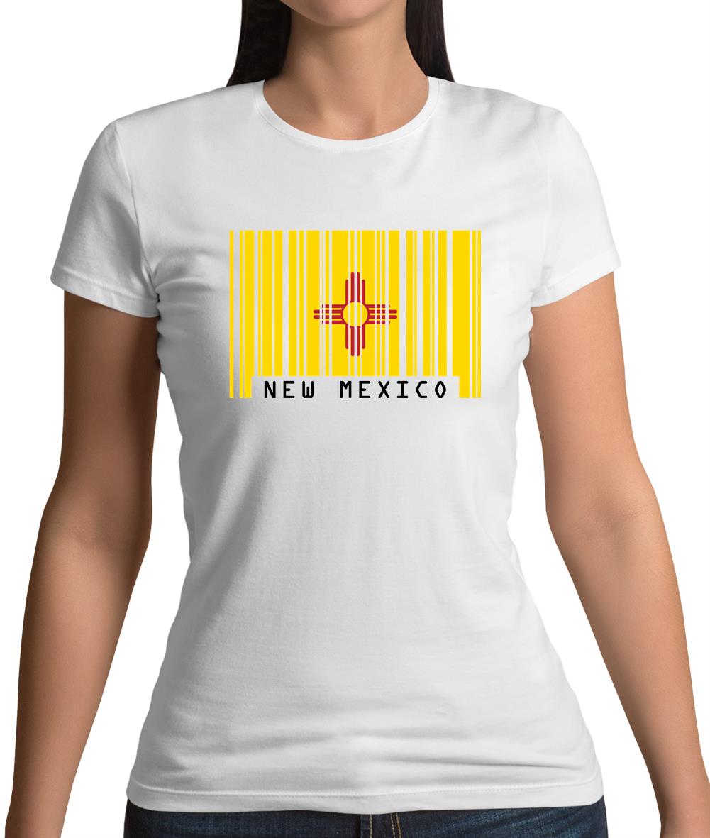 New Mexico Barcode Style Flag Womens T-Shirt New Mexico Barcode Style Flag Womens T-Shirt