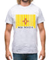 New Mexico  Barcode Style Flag Mens T-Shirt New Mexico  Barcode Style Flag Mens T-Shirt