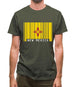 New Mexico  Barcode Style Flag Mens T-Shirt New Mexico  Barcode Style Flag Mens T-Shirt