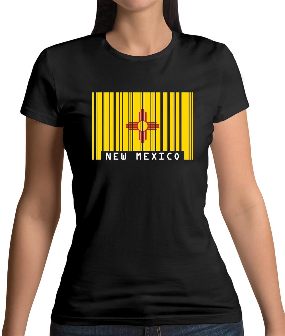 New Mexico Barcode Style Flag Womens T-Shirt New Mexico Barcode Style Flag Womens T-Shirt