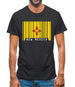 New Mexico  Barcode Style Flag Mens T-Shirt New Mexico  Barcode Style Flag Mens T-Shirt