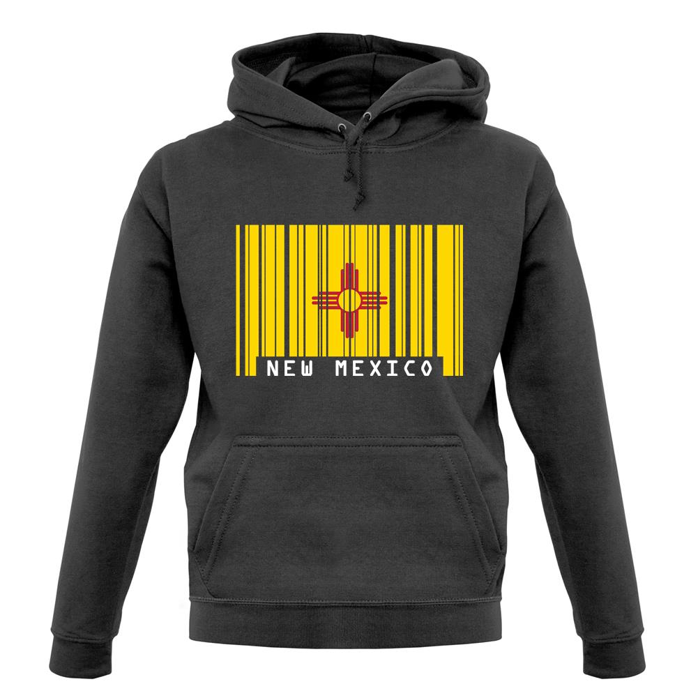 New Mexico  Barcode Style Flag unisex hoodie New Mexico  Barcode Style Flag unisex hoodie