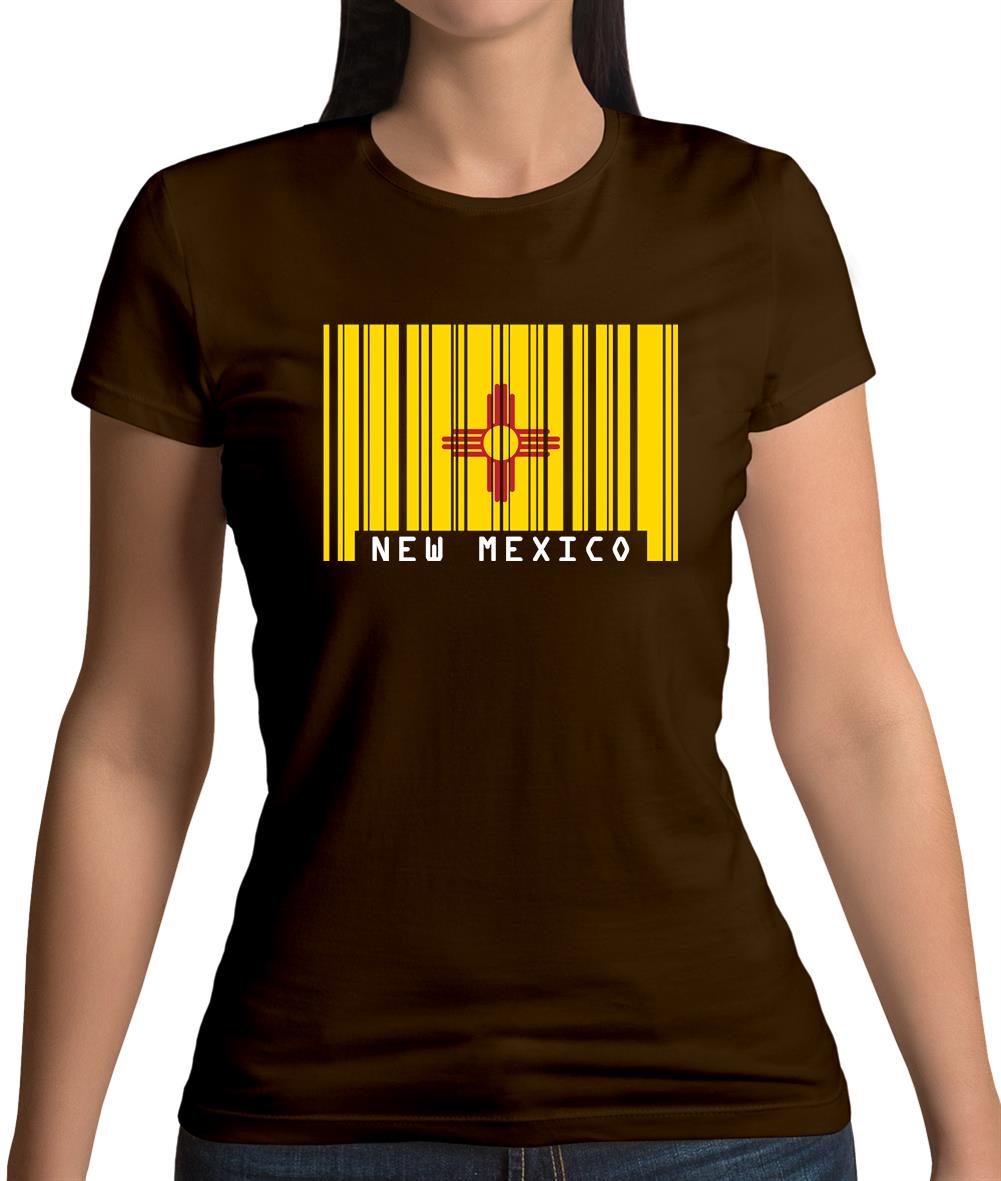 New Mexico Barcode Style Flag Womens T-Shirt New Mexico Barcode Style Flag Womens T-Shirt