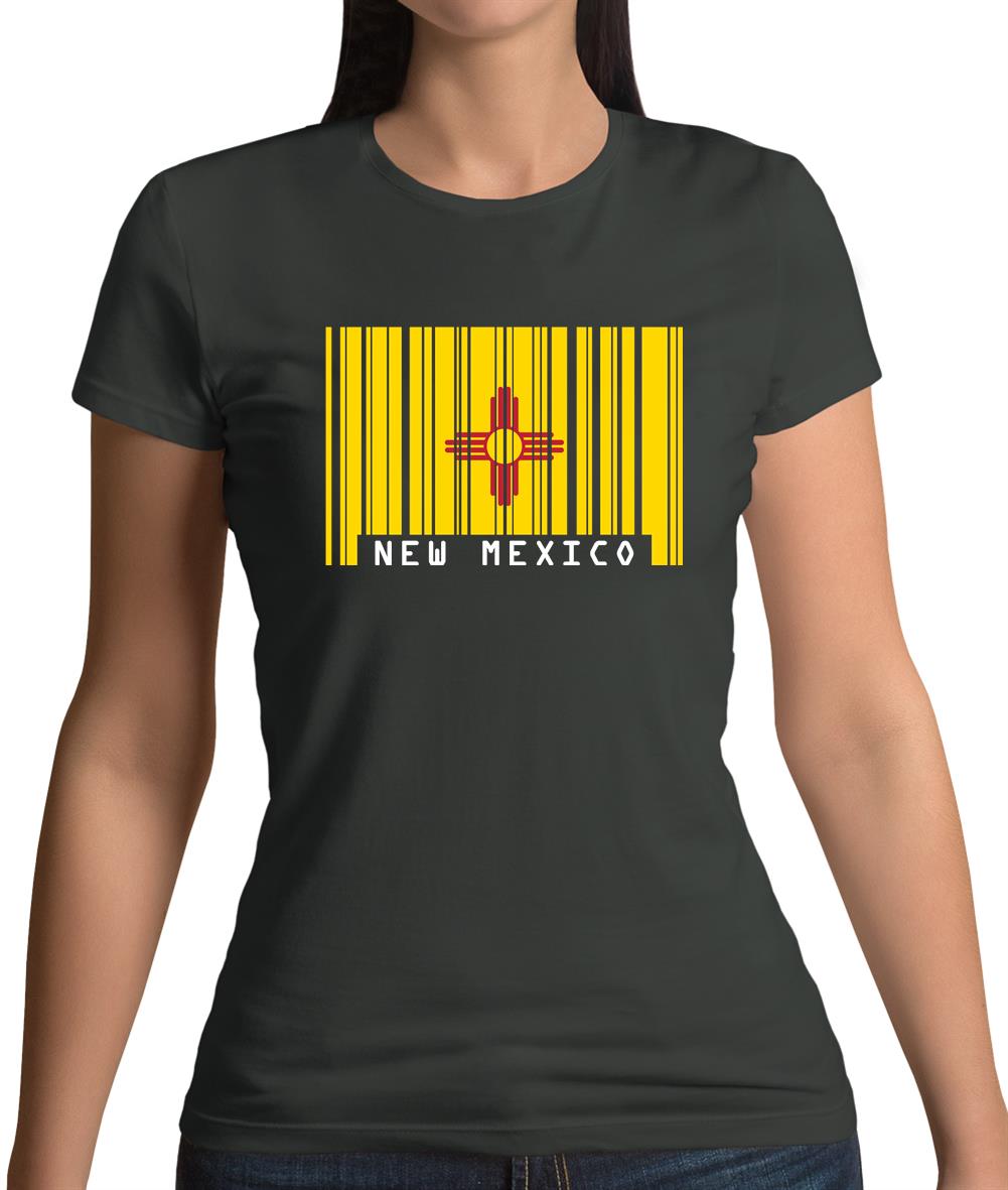 New Mexico Barcode Style Flag Womens T-Shirt New Mexico Barcode Style Flag Womens T-Shirt