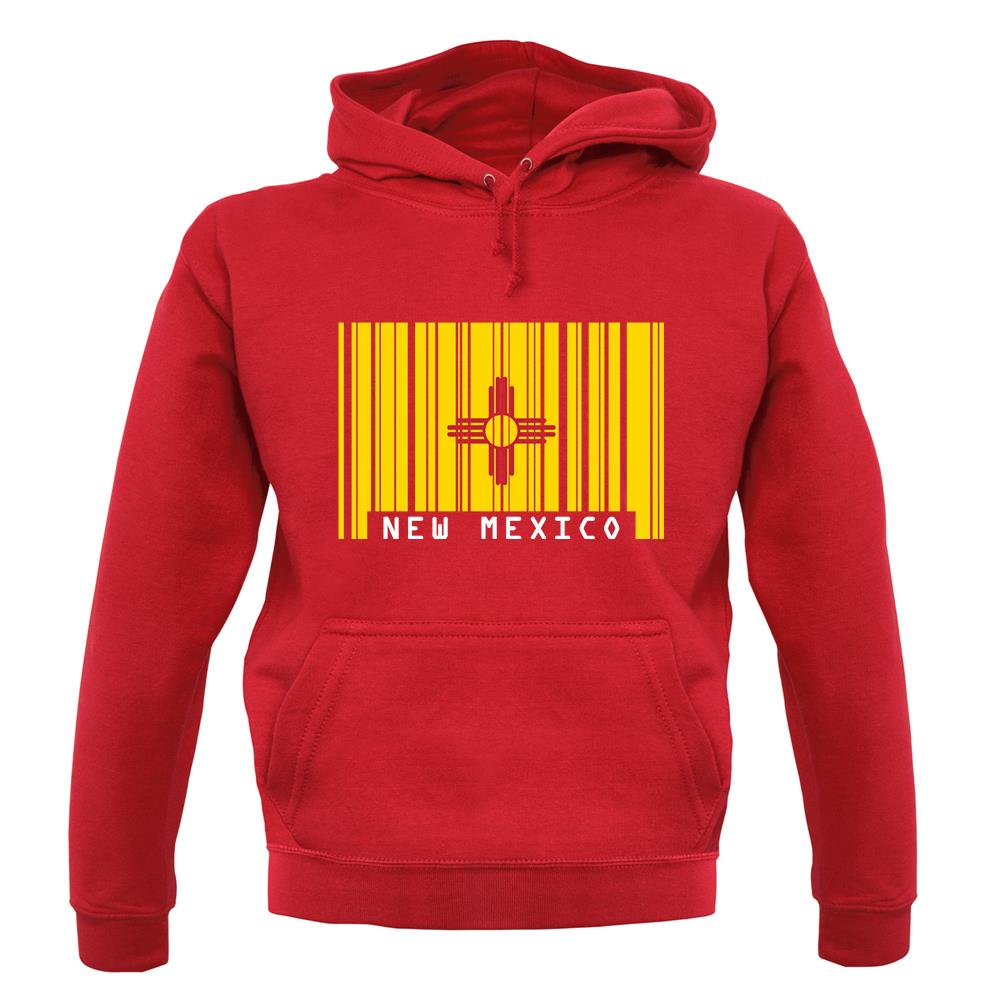 New Mexico  Barcode Style Flag unisex hoodie New Mexico  Barcode Style Flag unisex hoodie