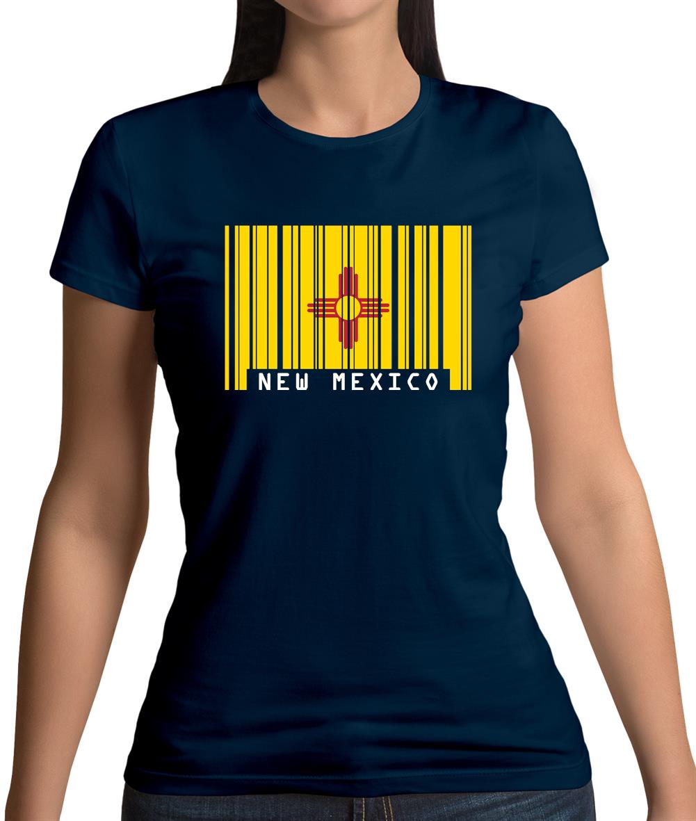 New Mexico Barcode Style Flag Womens T-Shirt New Mexico Barcode Style Flag Womens T-Shirt