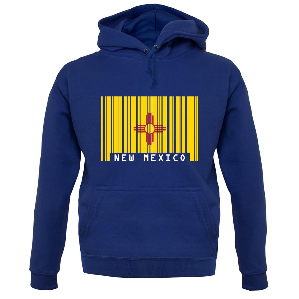 New Mexico  Barcode Style Flag unisex hoodie New Mexico  Barcode Style Flag unisex hoodie