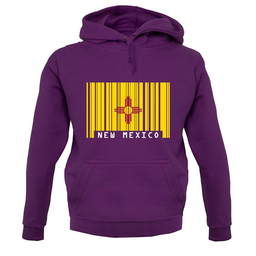 New Mexico  Barcode Style Flag unisex hoodie New Mexico  Barcode Style Flag unisex hoodie