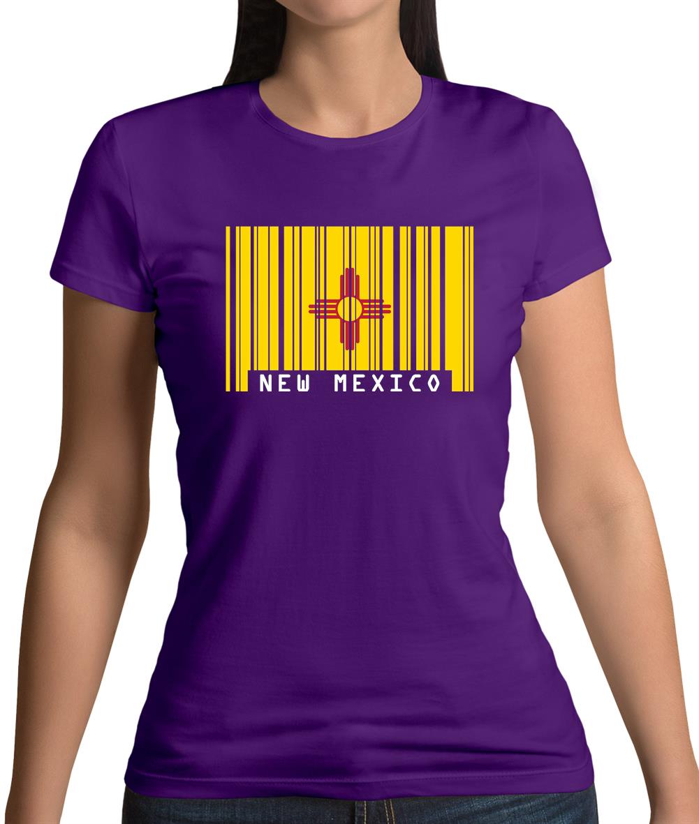 New Mexico Barcode Style Flag Womens T-Shirt New Mexico Barcode Style Flag Womens T-Shirt