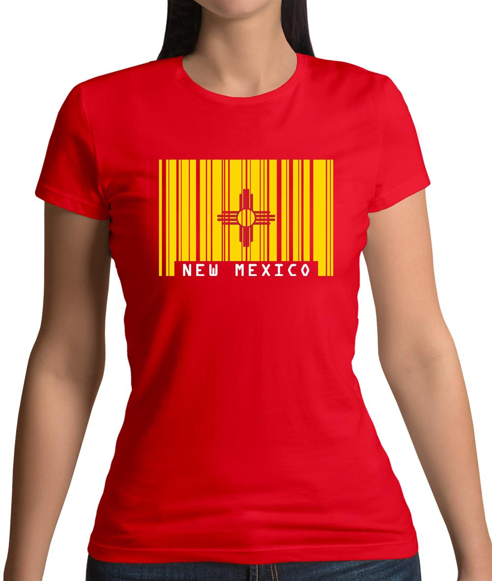 New Mexico Barcode Style Flag Womens T-Shirt New Mexico Barcode Style Flag Womens T-Shirt