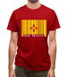 New Mexico  Barcode Style Flag Mens T-Shirt New Mexico  Barcode Style Flag Mens T-Shirt