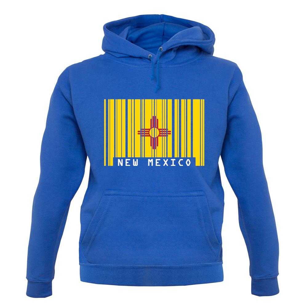 New Mexico  Barcode Style Flag unisex hoodie New Mexico  Barcode Style Flag unisex hoodie