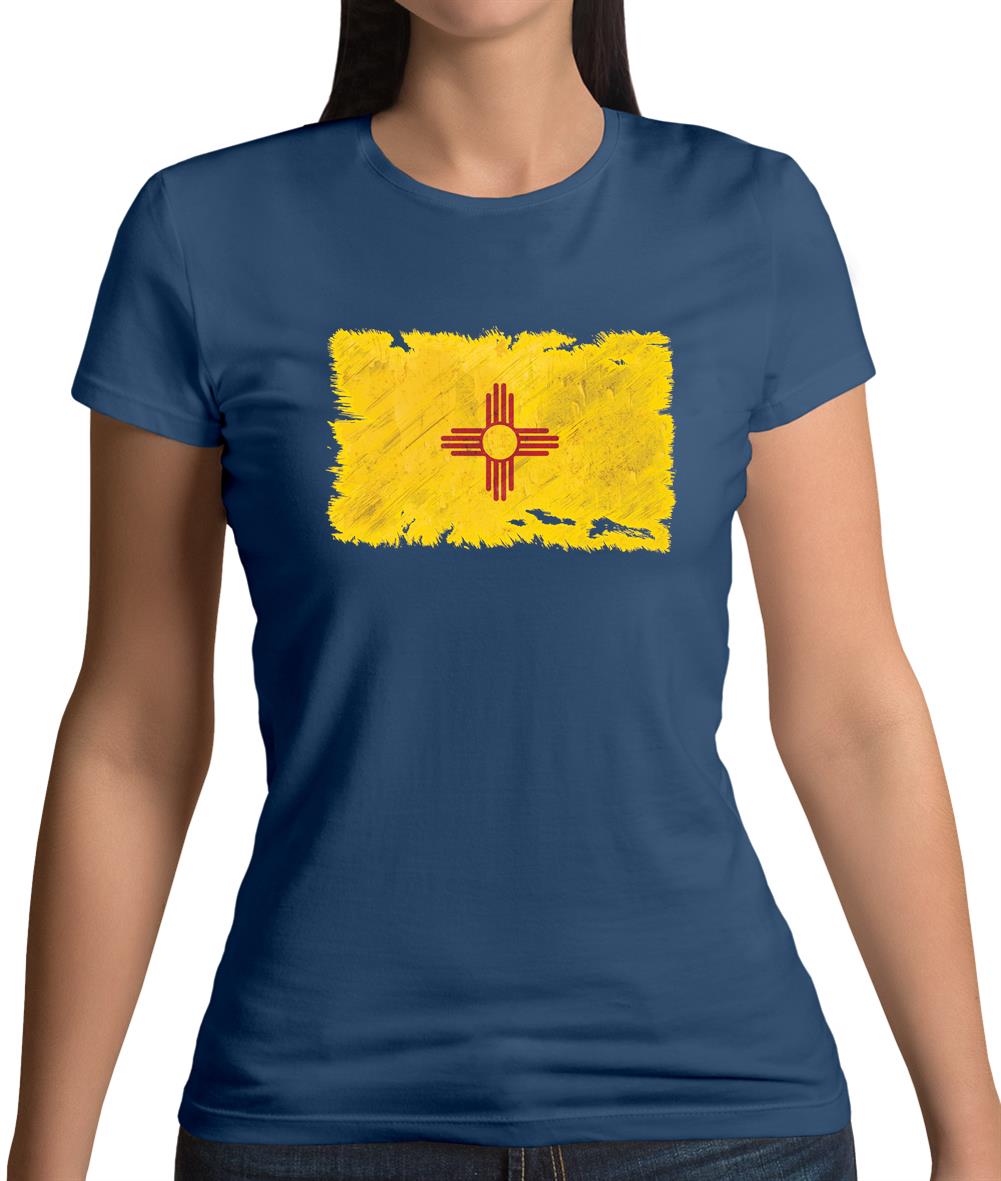 New Mexico Grunge Style Flag Womens T-Shirt New Mexico Grunge Style Flag Womens T-Shirt