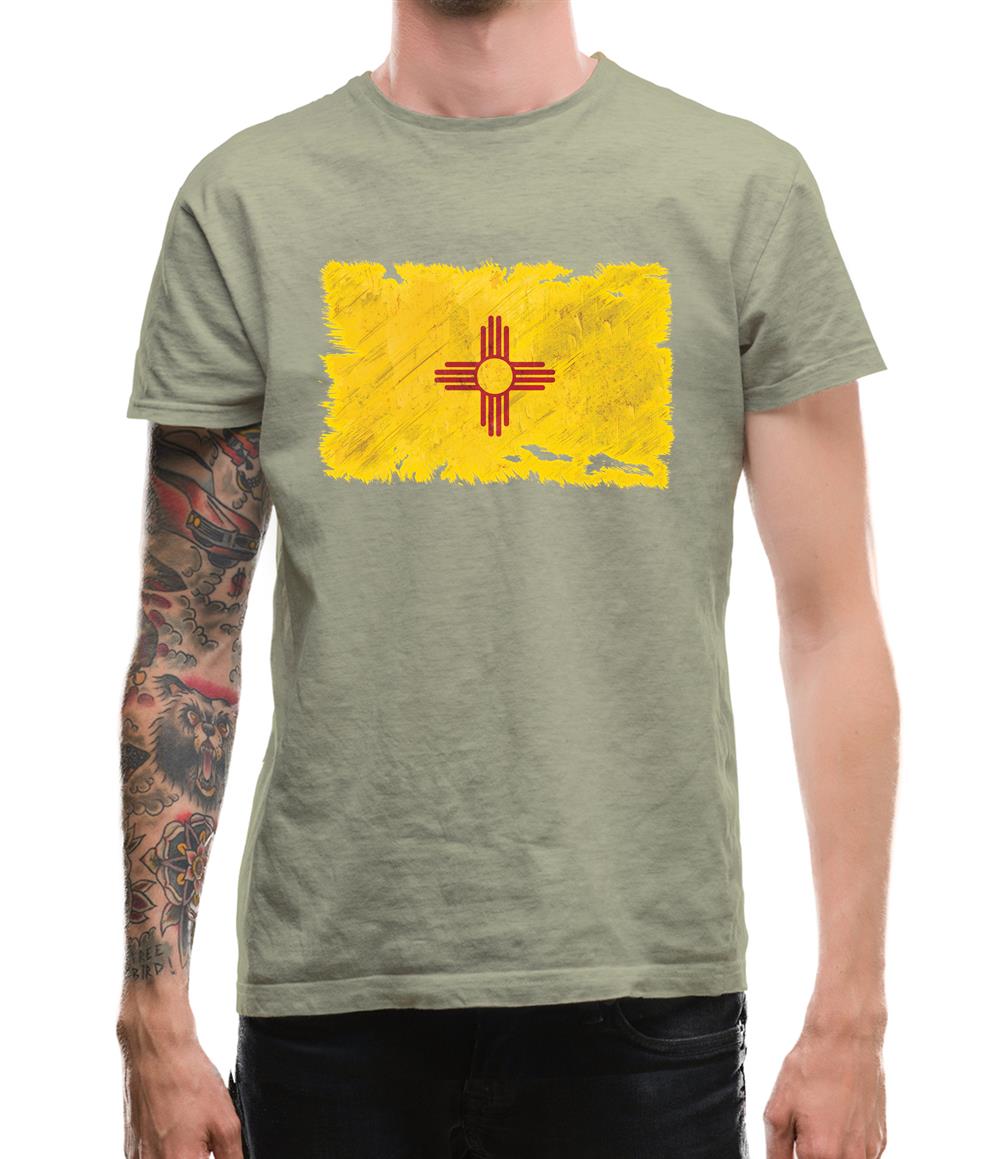 New Mexico Grunge Style Flag Mens T-Shirt New Mexico Grunge Style Flag Mens T-Shirt