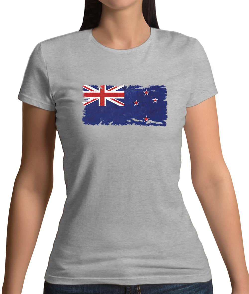 New Zealand Grunge Style Flag Womens T-Shirt New Zealand Grunge Style Flag Womens T-Shirt