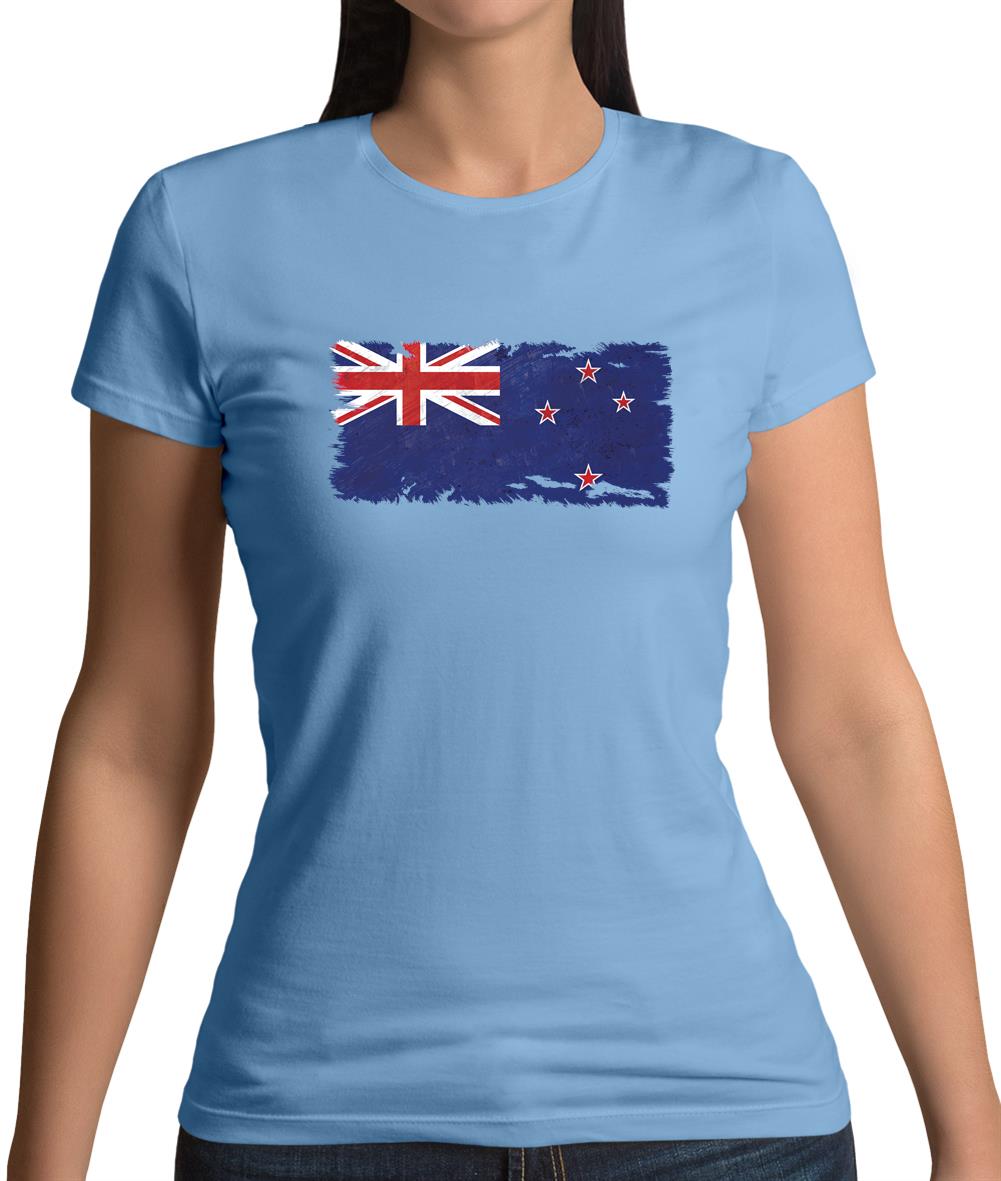 New Zealand Grunge Style Flag Womens T-Shirt New Zealand Grunge Style Flag Womens T-Shirt