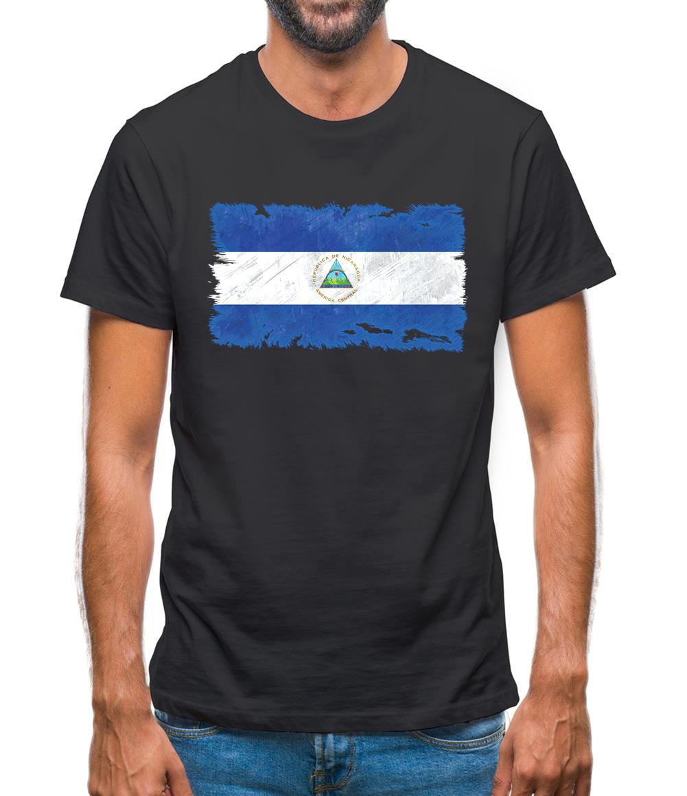 Nicaragua Grunge Style Flag Mens T-Shirt Nicaragua Grunge Style Flag Mens T-Shirt