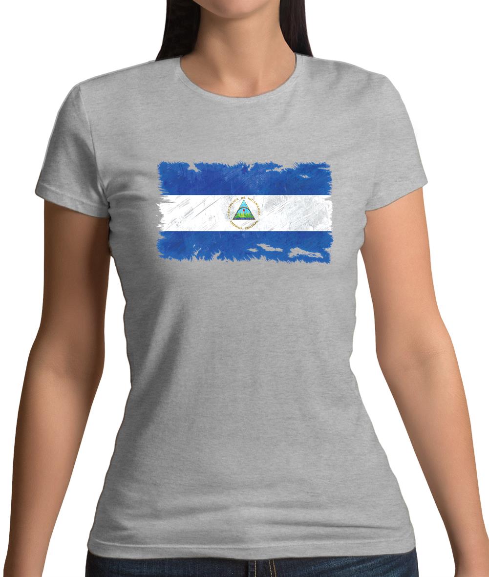 Nicaragua Grunge Style Flag Womens T-Shirt Nicaragua Grunge Style Flag Womens T-Shirt