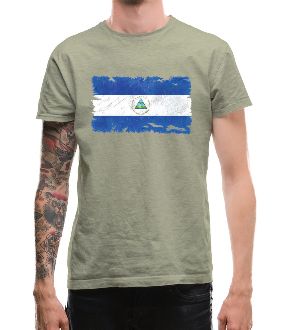Nicaragua Grunge Style Flag Mens T-Shirt Nicaragua Grunge Style Flag Mens T-Shirt