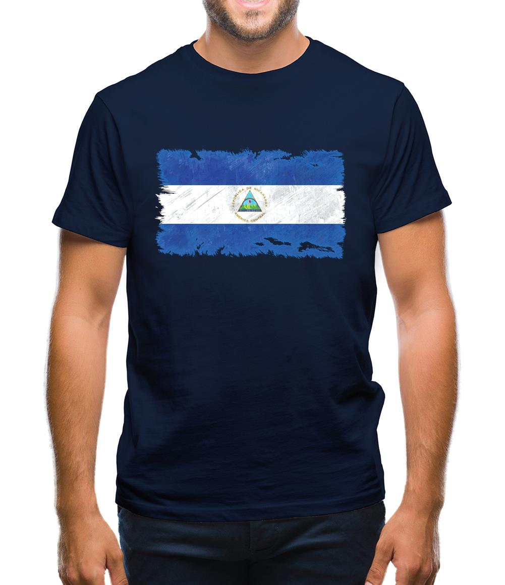 Nicaragua Grunge Style Flag Mens T-Shirt Nicaragua Grunge Style Flag Mens T-Shirt