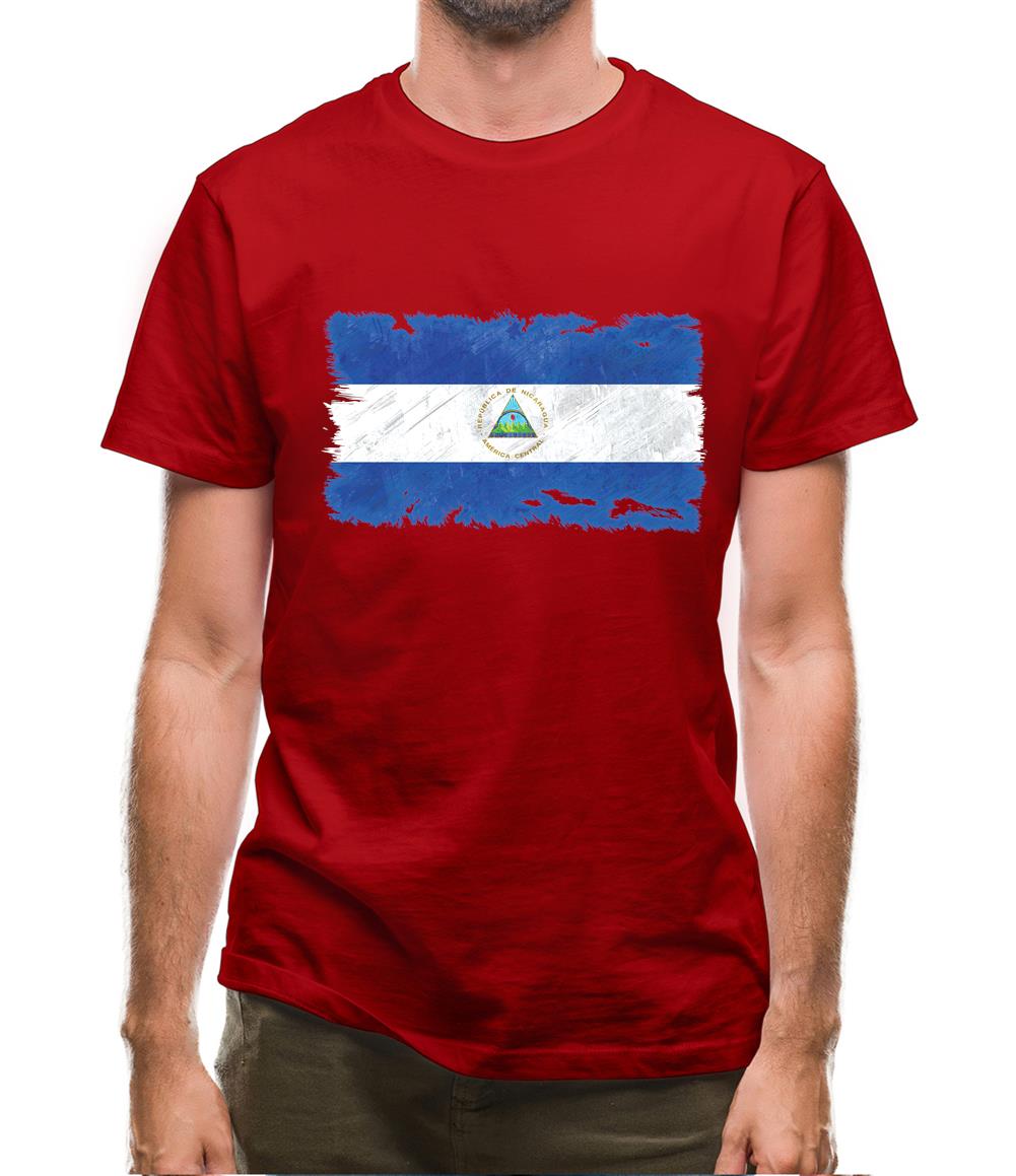 Nicaragua Grunge Style Flag Mens T-Shirt Nicaragua Grunge Style Flag Mens T-Shirt