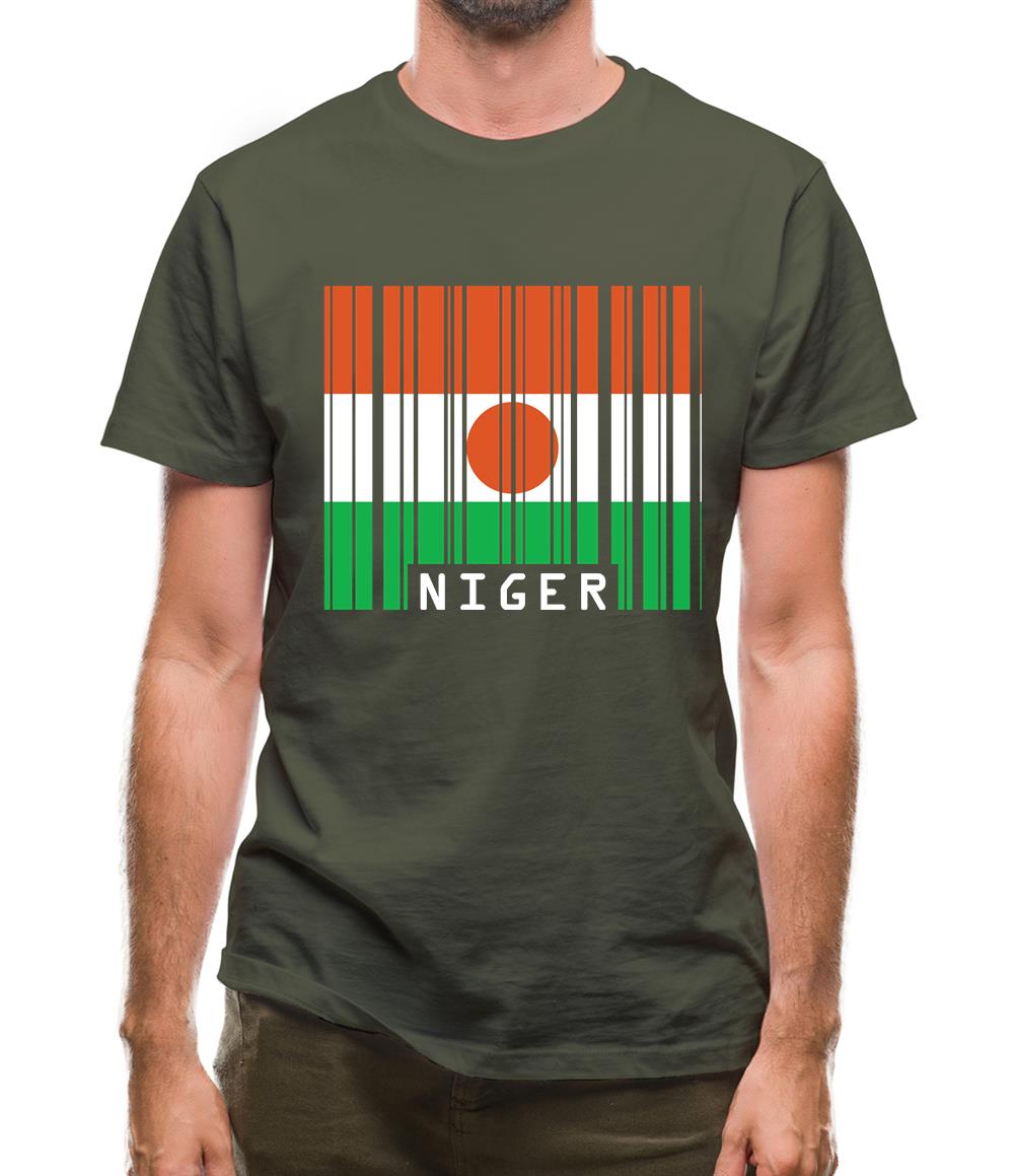 Niger Barcode Style Flag Mens T-Shirt Niger Barcode Style Flag Mens T-Shirt