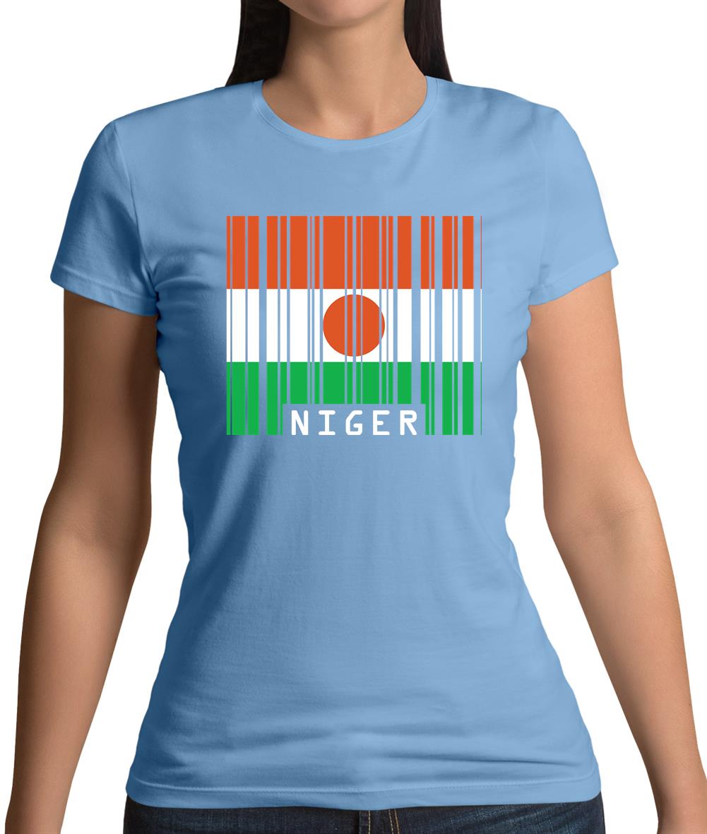 Niger Barcode Style Flag Womens T-Shirt Niger Barcode Style Flag Womens T-Shirt