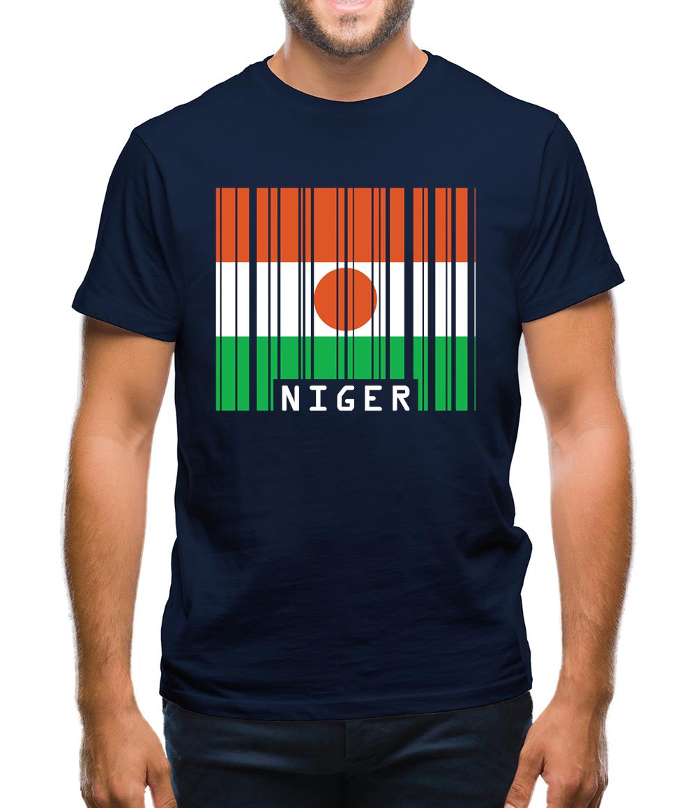 Niger Barcode Style Flag Mens T-Shirt Niger Barcode Style Flag Mens T-Shirt