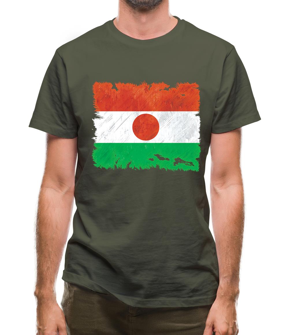 Niger Grunge Style Flag Mens T-Shirt Niger Grunge Style Flag Mens T-Shirt