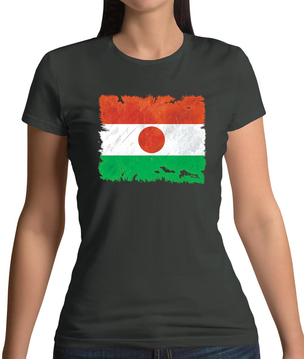 Niger Grunge Style Flag Womens T-Shirt Niger Grunge Style Flag Womens T-Shirt