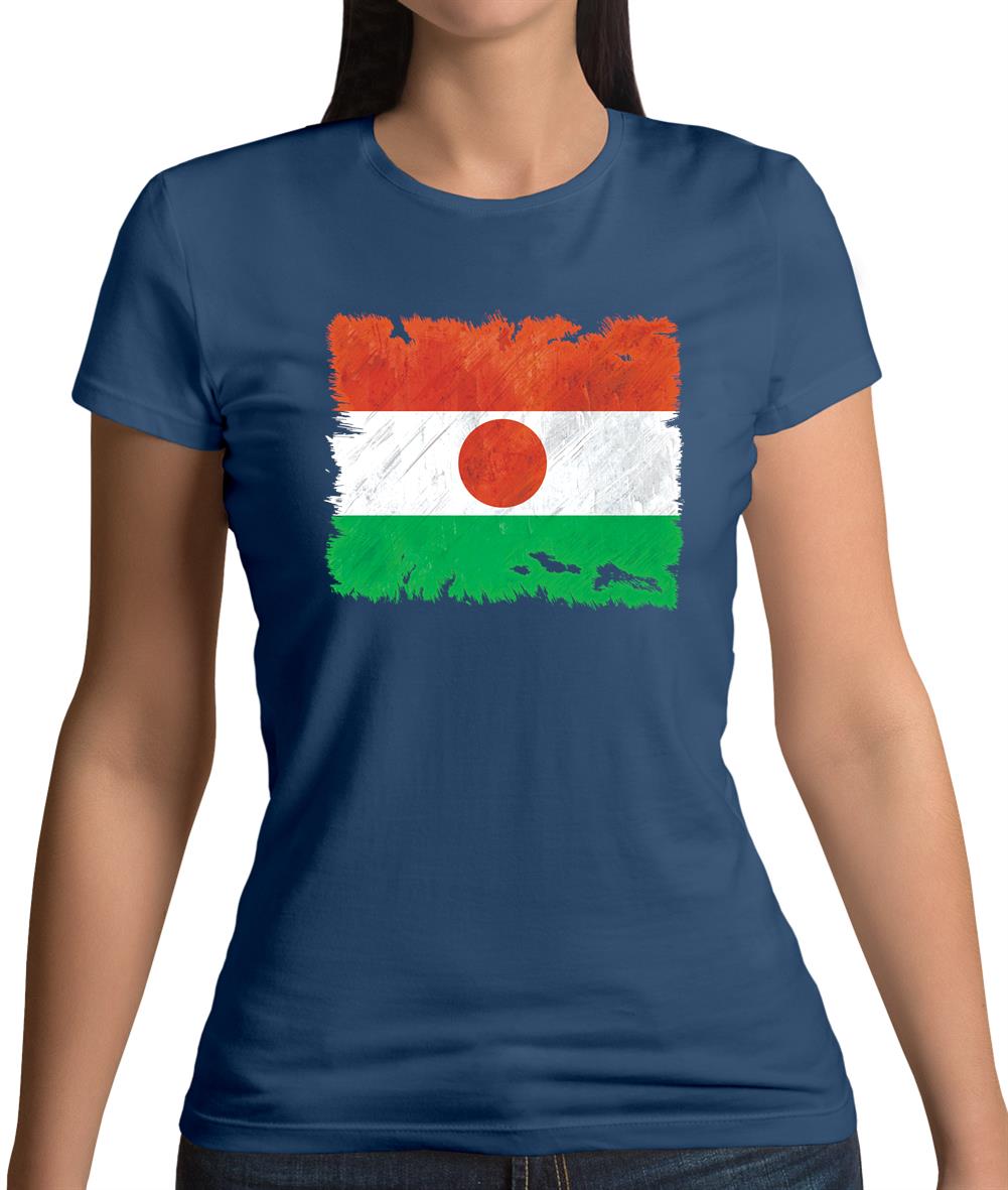 Niger Grunge Style Flag Womens T-Shirt Niger Grunge Style Flag Womens T-Shirt