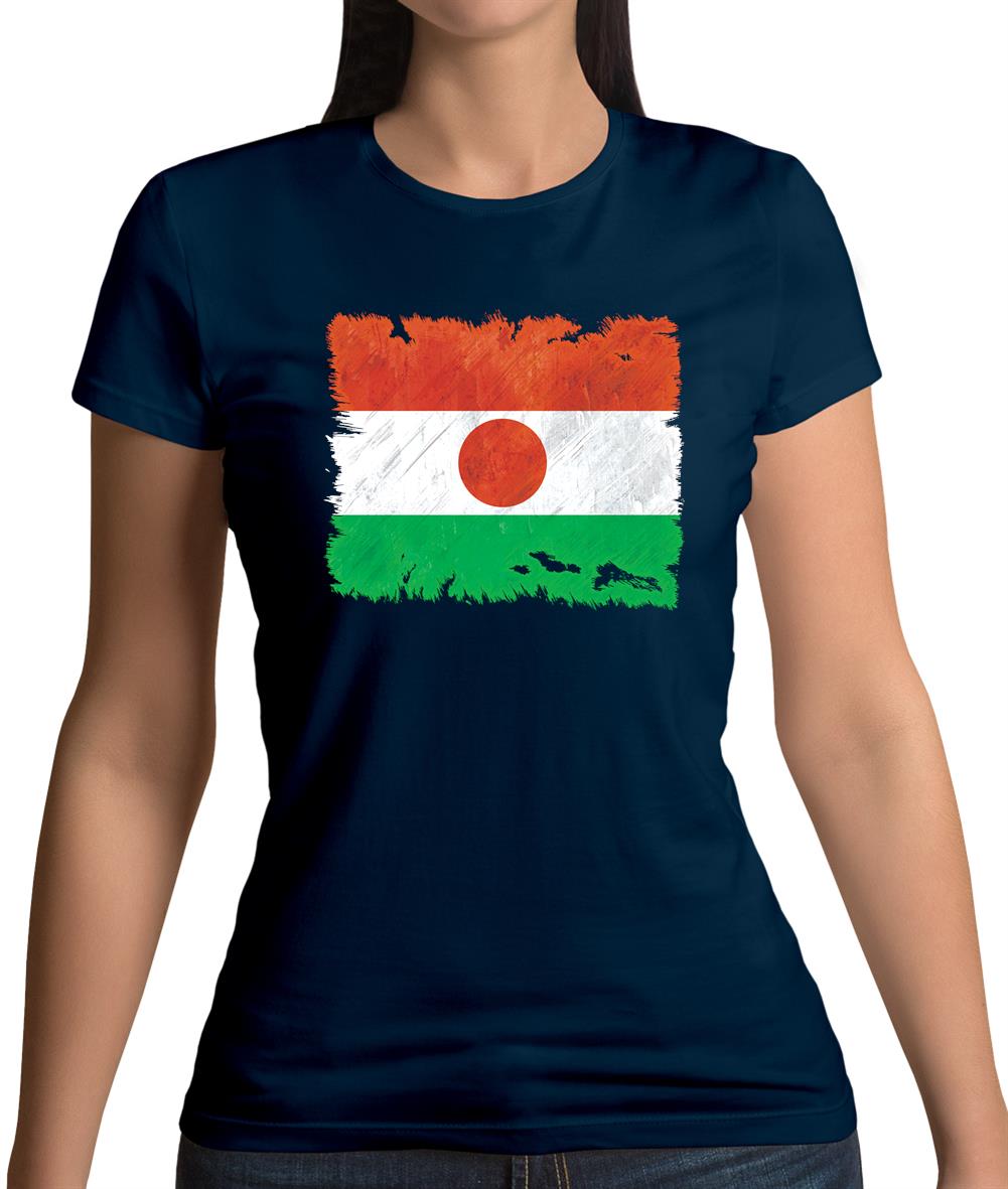 Niger Grunge Style Flag Womens T-Shirt Niger Grunge Style Flag Womens T-Shirt