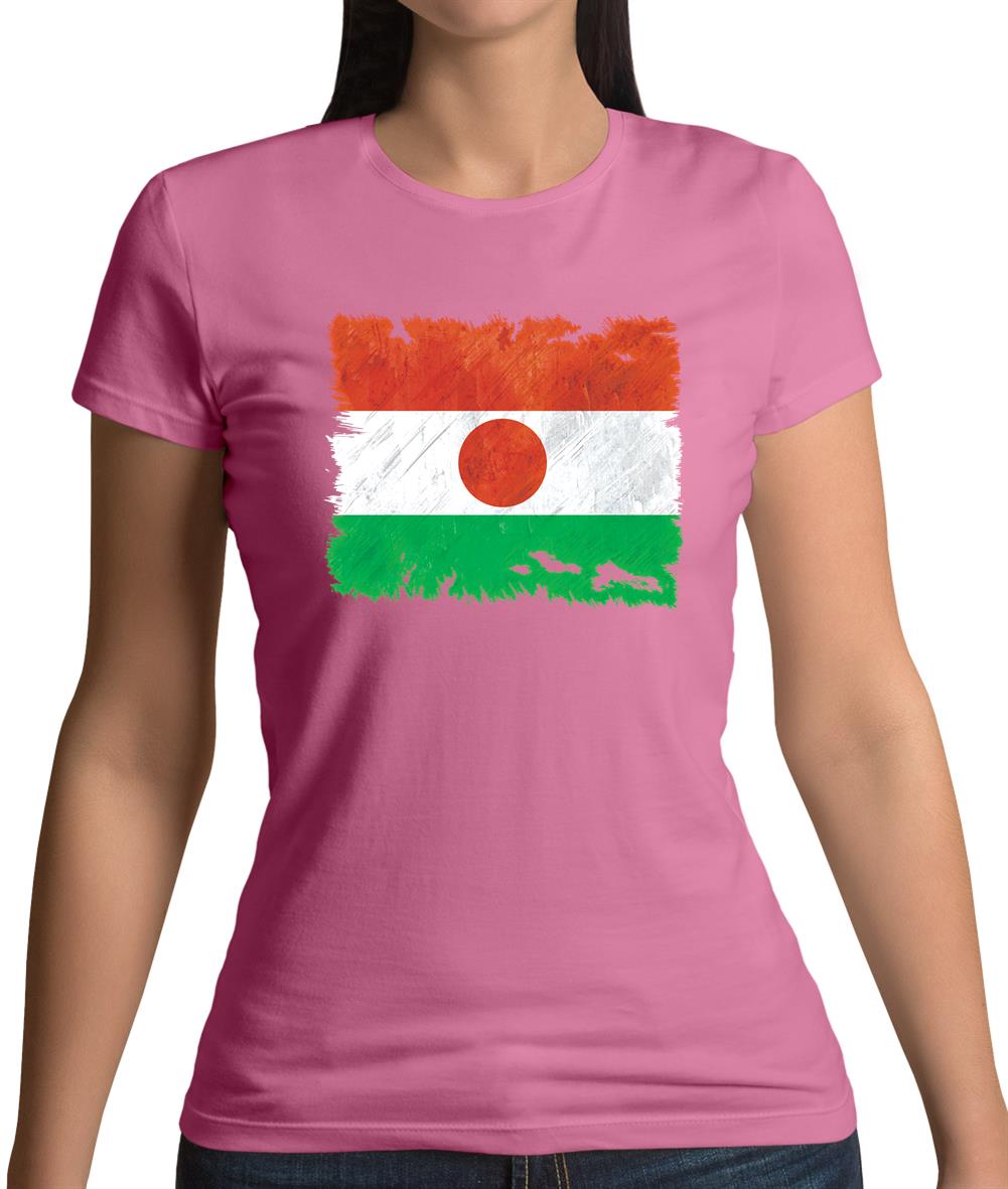 Niger Grunge Style Flag Womens T-Shirt Niger Grunge Style Flag Womens T-Shirt