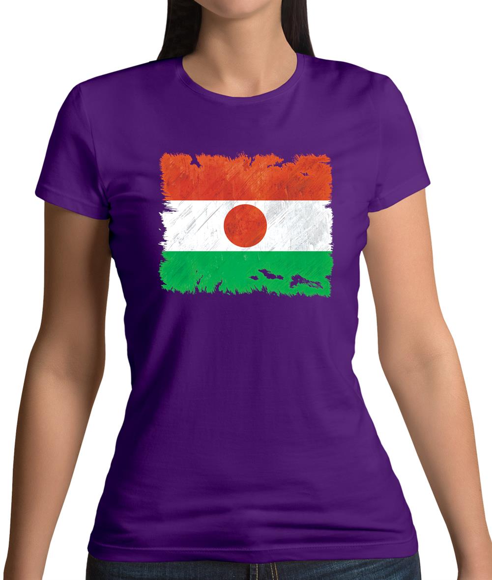 Niger Grunge Style Flag Womens T-Shirt Niger Grunge Style Flag Womens T-Shirt