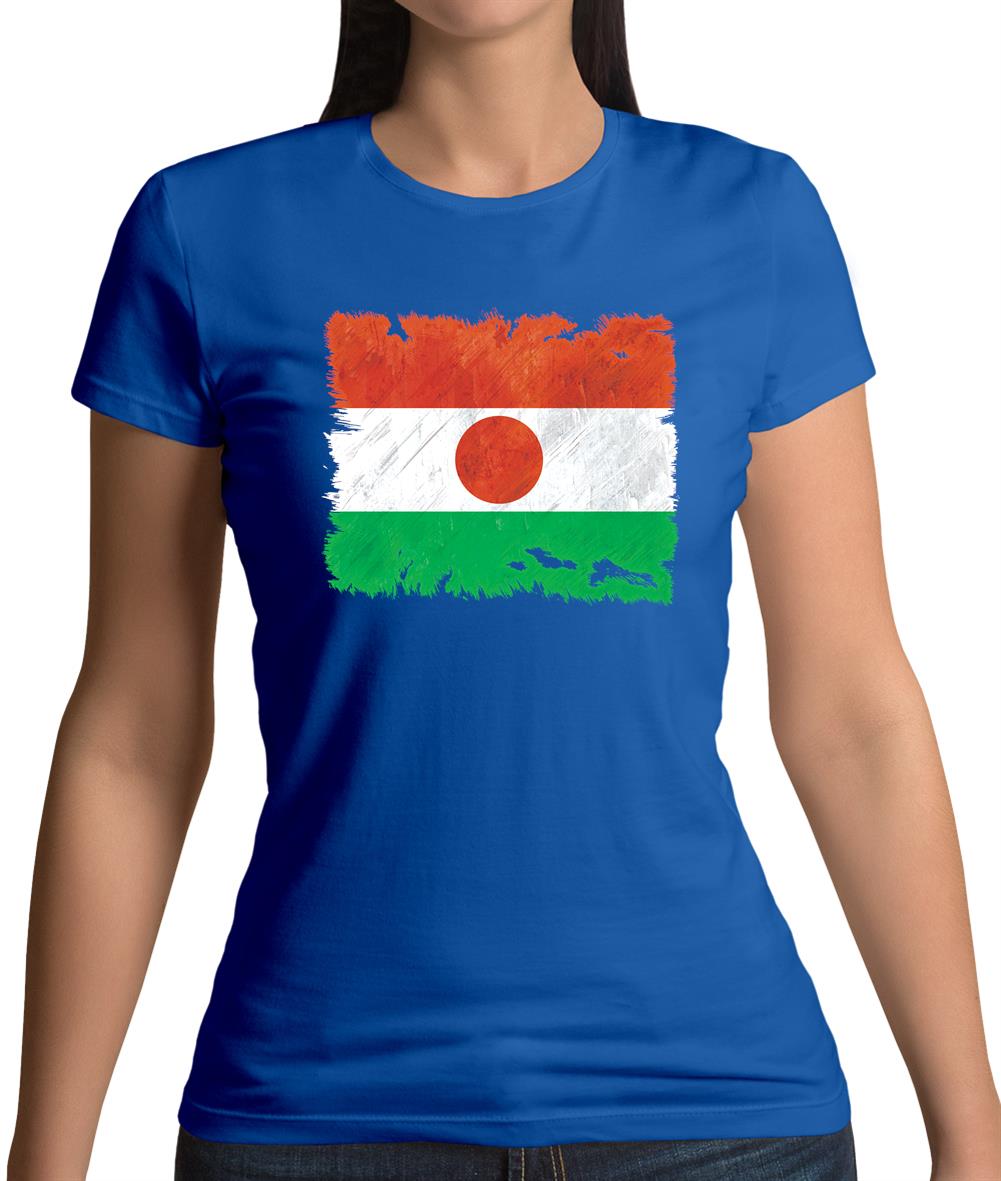 Niger Grunge Style Flag Womens T-Shirt Niger Grunge Style Flag Womens T-Shirt
