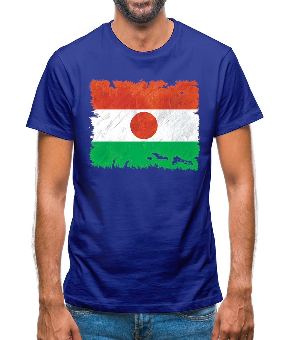 Niger Grunge Style Flag Mens T-Shirt Niger Grunge Style Flag Mens T-Shirt
