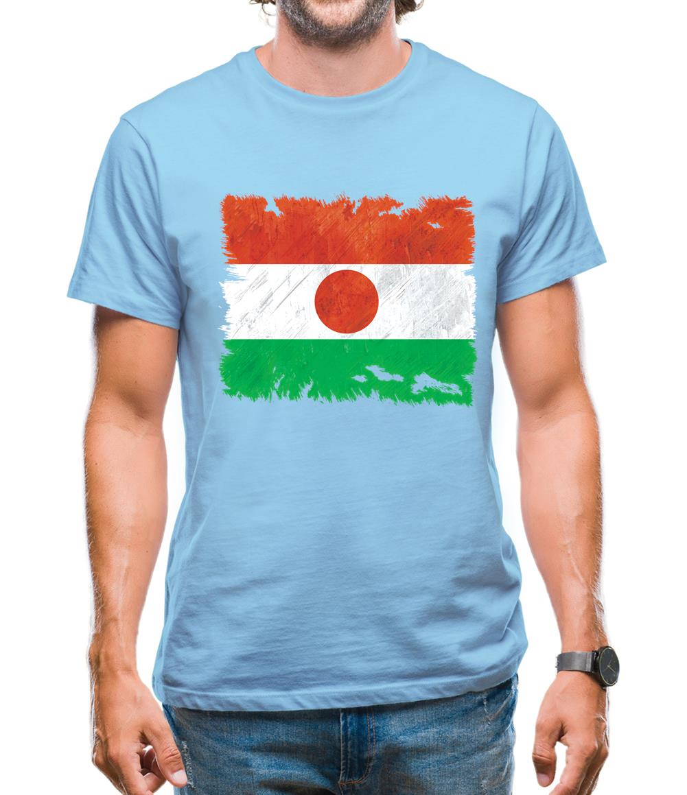 Niger Grunge Style Flag Mens T-Shirt Niger Grunge Style Flag Mens T-Shirt