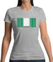 Nigeria Barcode Style Flag Womens T-Shirt Nigeria Barcode Style Flag Womens T-Shirt