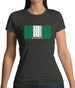 Nigeria Barcode Style Flag Womens T-Shirt Nigeria Barcode Style Flag Womens T-Shirt