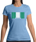 Nigeria Barcode Style Flag Womens T-Shirt Nigeria Barcode Style Flag Womens T-Shirt