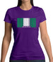 Nigeria Barcode Style Flag Womens T-Shirt Nigeria Barcode Style Flag Womens T-Shirt