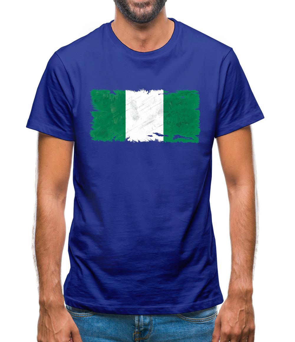 Nigeria Grunge Style Flag Mens T-Shirt Nigeria Grunge Style Flag Mens T-Shirt